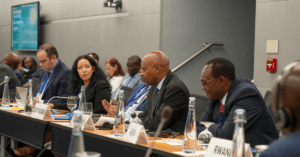 Dr. Eyob Tekalign speaking at African economic integration forum