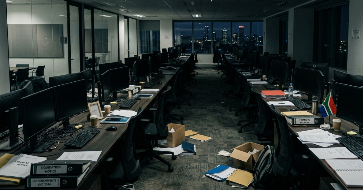 South Africa company closures 2026 SMEs crisis economic downturn and business shutdowns