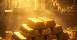 Stacks of gold bars symbolising rising central bank reserves in Africa