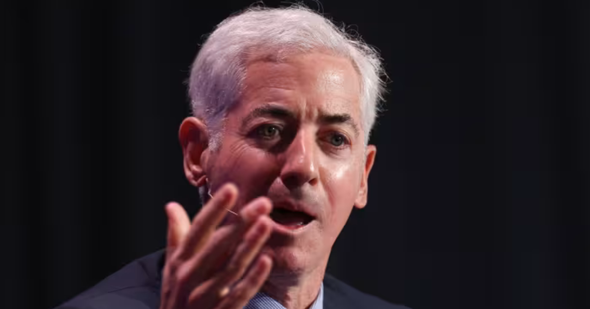 Bill Ackman reacts as Pershing Square USA IPO shares fall below $50 debut price on Wall Street.