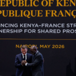 President William Ruto and President Emmanuel Macron during Kenya-France bilateral talks at State House Nairobi