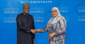 President Samia Suluhu Hassan meets Aliko Dangote in Dar es Salaam over proposed $17 billion East African refinery project.