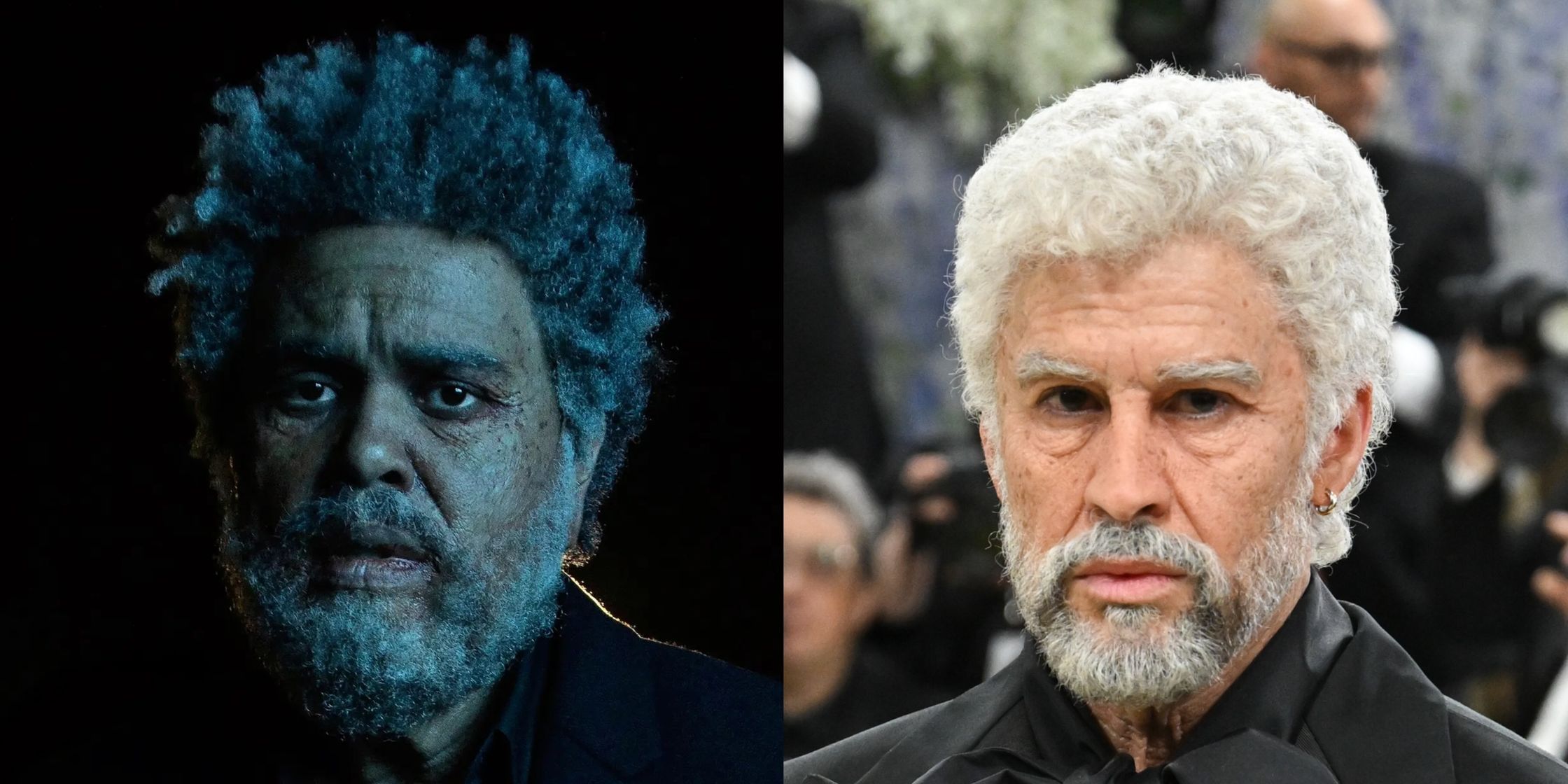 Bad Bunny arrives at the 2026 Met Gala wearing realistic old-age prosthetic makeup created by Mike Marino.