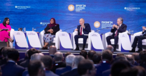 Tanzania President Samia Suluhu Hassan speaks at SPIEF 2026, highlighting investment opportunities for Russian companies in mining, agriculture, energy, healthcare and logistics.