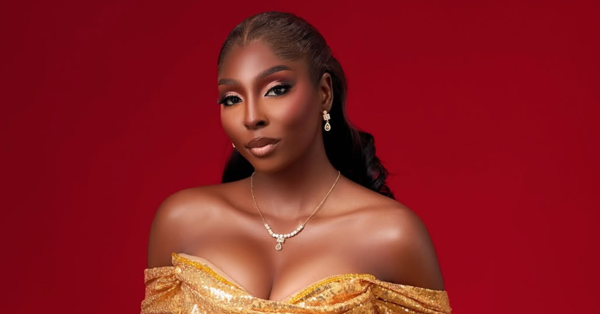 Tamunosoye Karibi-George celebrates after winning the Miss World Nigeria 2026 crown at Balmoral Hall, Federal Palace Hotel, Lagos.