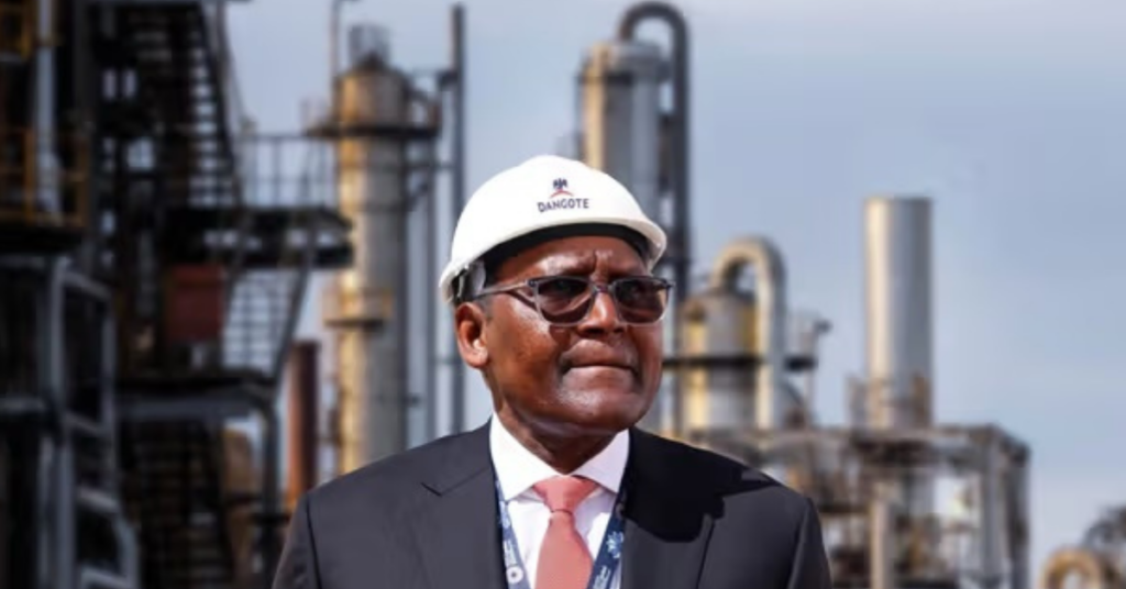 Aliko Dangote discussing wealth creation and the future listing of the Dangote Refinery.