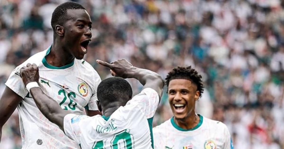 African football players celebrating historic World Cup success as African nations dominate the FIFA World Cup knockout stages.