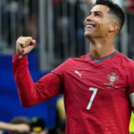 Cristiano Ronaldo celebrates after scoring twice for Portugal against Uzbekistan at the 2026 FIFA World Cup.