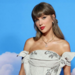 Vibrant image of Taylor Swift on stage with Toy Story characters like Woody, Buzz Lightyear, and Jessie in the background, overlaid with Billboard charts showing No. 1 peaks, evoking excitement for the 2026 Pixar hit film.