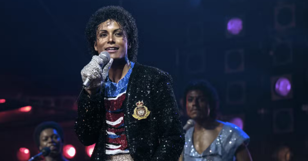 Jaafar Jackson performs as Michael Jackson in the record breaking biopic Michael.