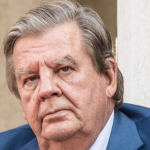 South African billionaire Johann Rupert during a business event as Reinet announces the revival of its €500 million share buyback programme.