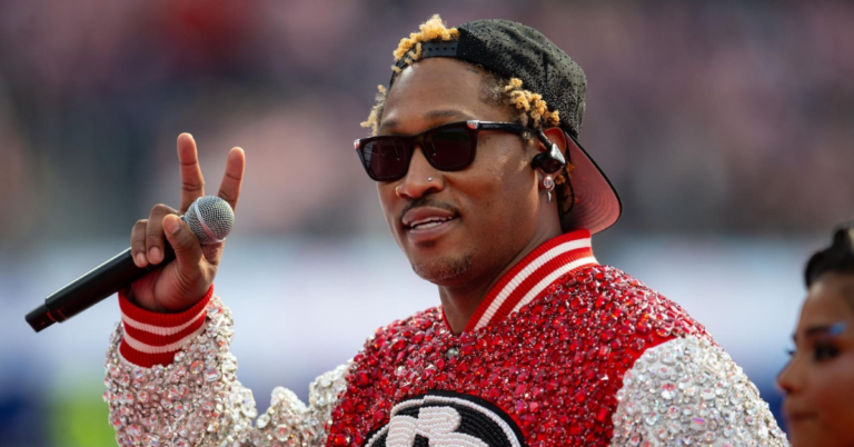 Future performing during a live concert following the chart topping debut of his album The Real Me.