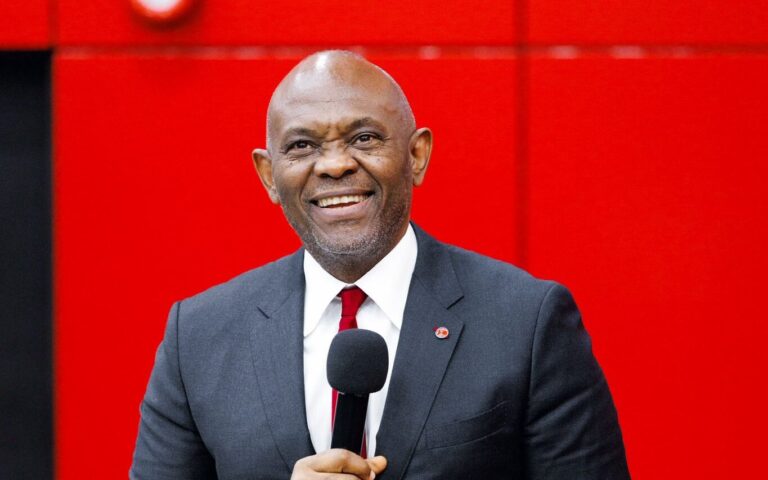 Tony Elumelu and Emmanuel Nnorom during UBA leadership transition announcement as the bank confirms a new Group Chairman.